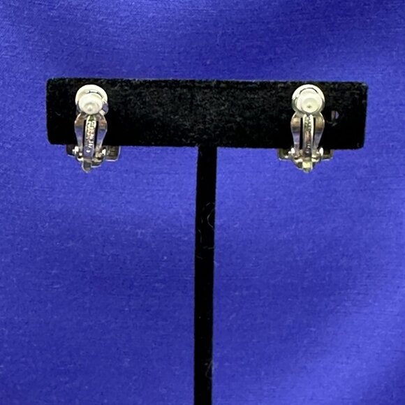 Givenchy VTG Two-Tone Silver/Gold-Tone Clip-On Earrings - Picture 6 of 15